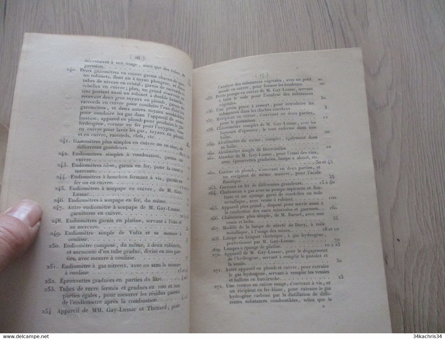 Catalogue 1842 PIXII Instruments De Physique Chimie Optique Mathématiques ...46p - Scienza