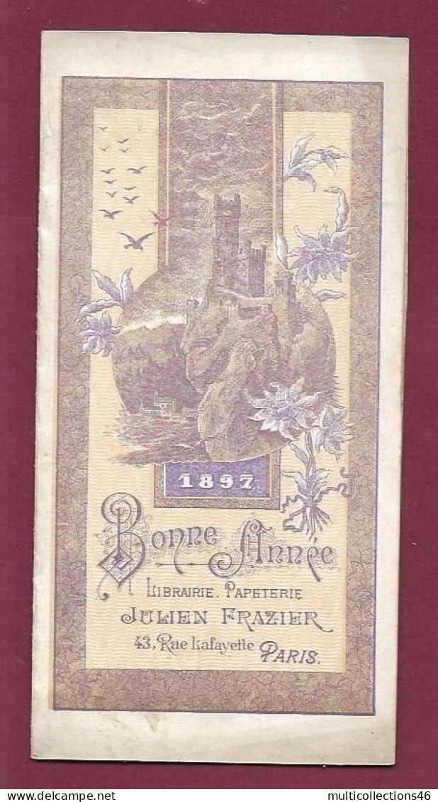 100524A - Document Publicitaire 1897 LIBRAIRIE PAPETERIE Julien FRAZIER Paris - Sonstige & Ohne Zuordnung