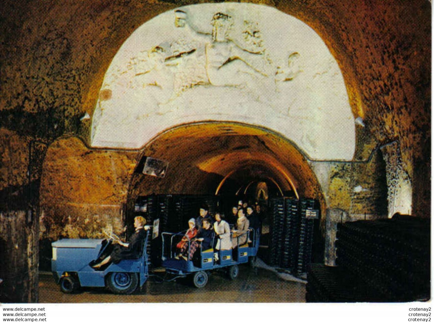 51 EPERNAY La Sensationnelle Visite Des Caves Champagne Mercier En TRAIN électrique En 1980 - Epernay