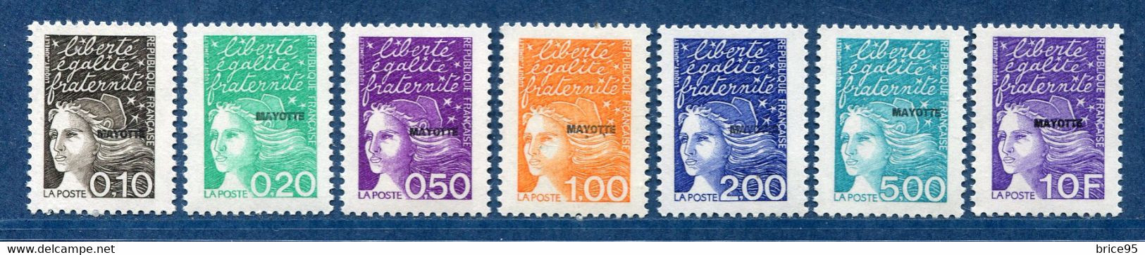 Mayotte - YT N° 62 à 68 ** - Neuf Sans Charnière - 1999 - Unused Stamps