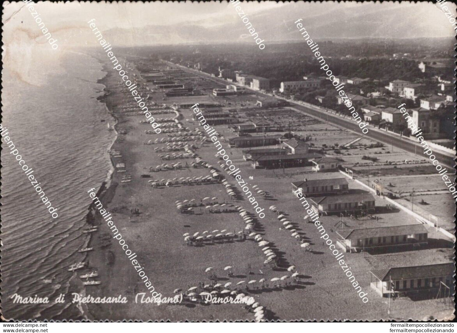 Bc776 Cartolina Marina Di Pietrasanta Tonfana Panorama Provincia Di Lucca - Lucca