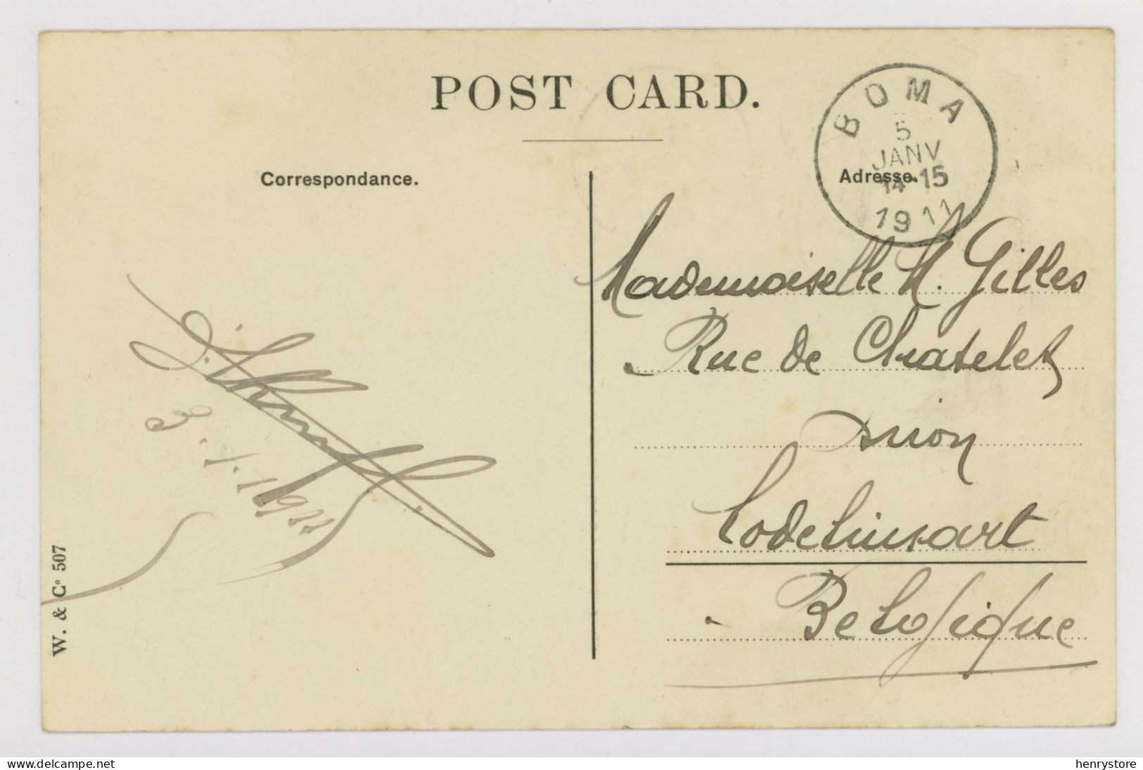 SIERRA LEONE : Bonthe,  Sherbro : Yhandahoon, 1911 - Village, Bateau (Z3993) - Sierra Leona