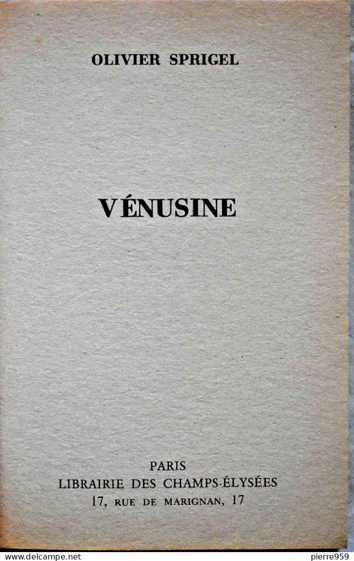 Vénusine - Olivier Sprigel (Claude Avice) - Le Masque SF