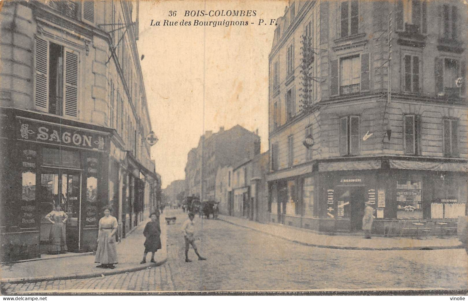 P-24-Mi-Is-1801 : BOIS-COLOMBES.  RUE DES BOURGUIGNONS - Autres & Non Classés