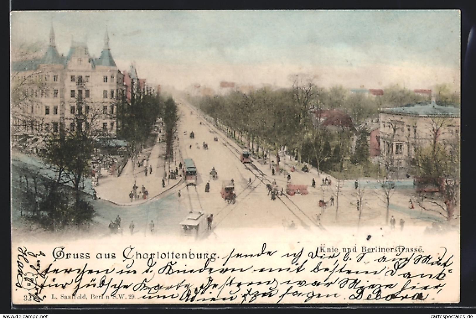 AK Charlottenburg, Knie Und Berlinerstrasse Mit Strassenbahn  - Charlottenburg