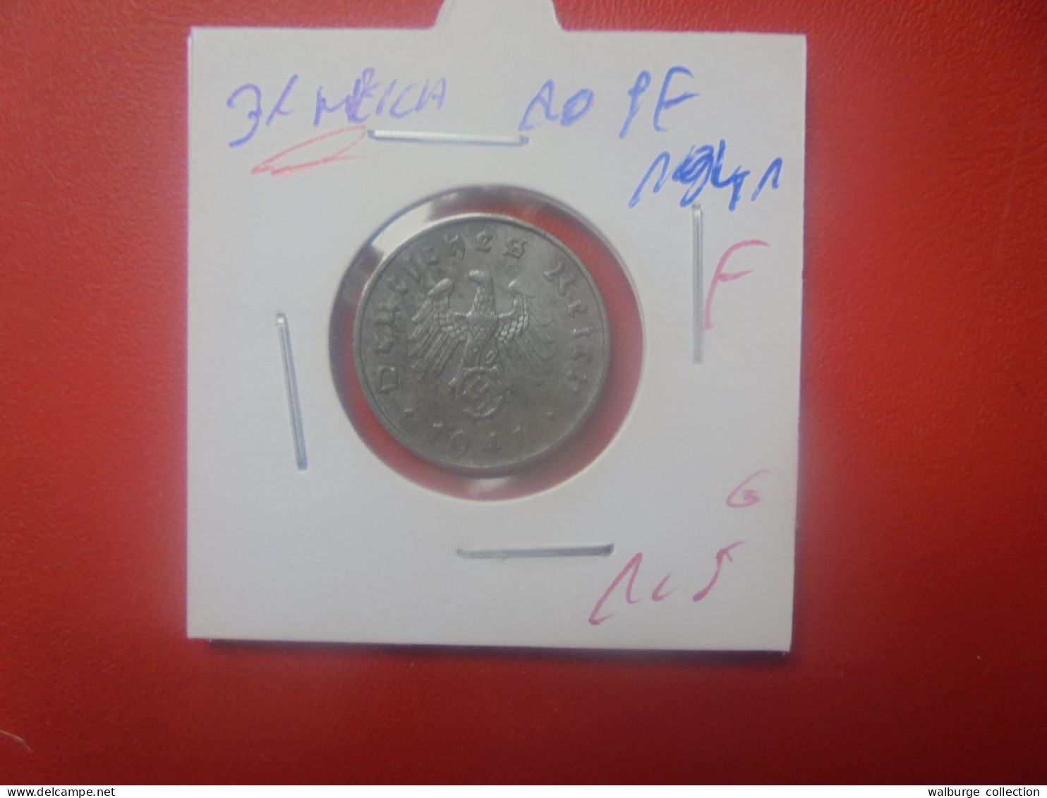 3eme REICH 10 Pfennig 1941 "F" (A.4) - 10 Reichspfennig