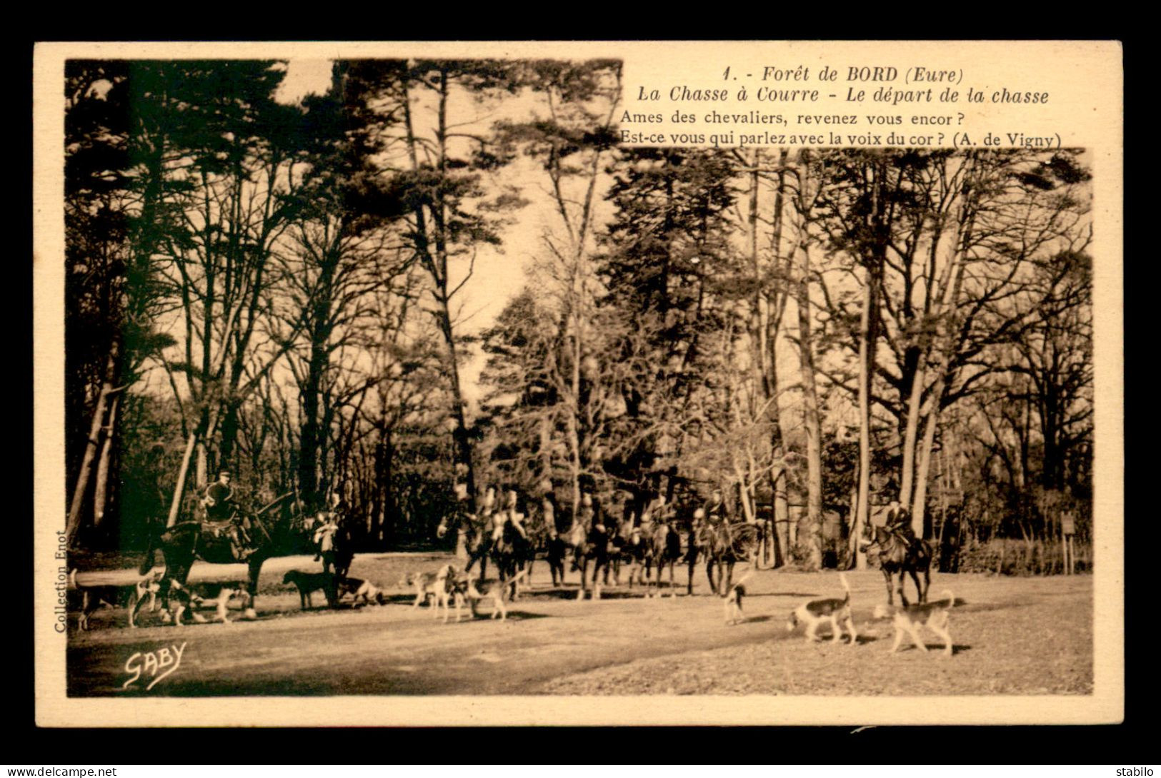 CHASSE - CHASSE A COURRE - FORET DE BORD (EURE) - LE DEPART - Chasse