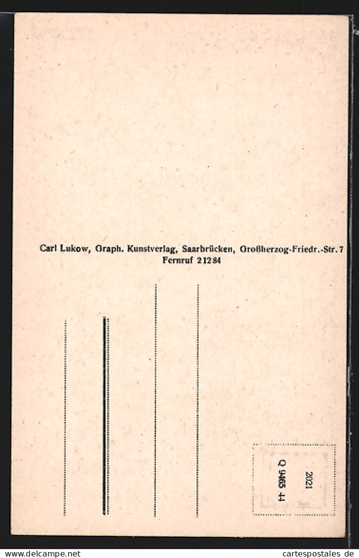 AK Alt-Frankfurt, An Der Schirne, Sperrholz Hebig & Meinhold  - Frankfurt A. Main