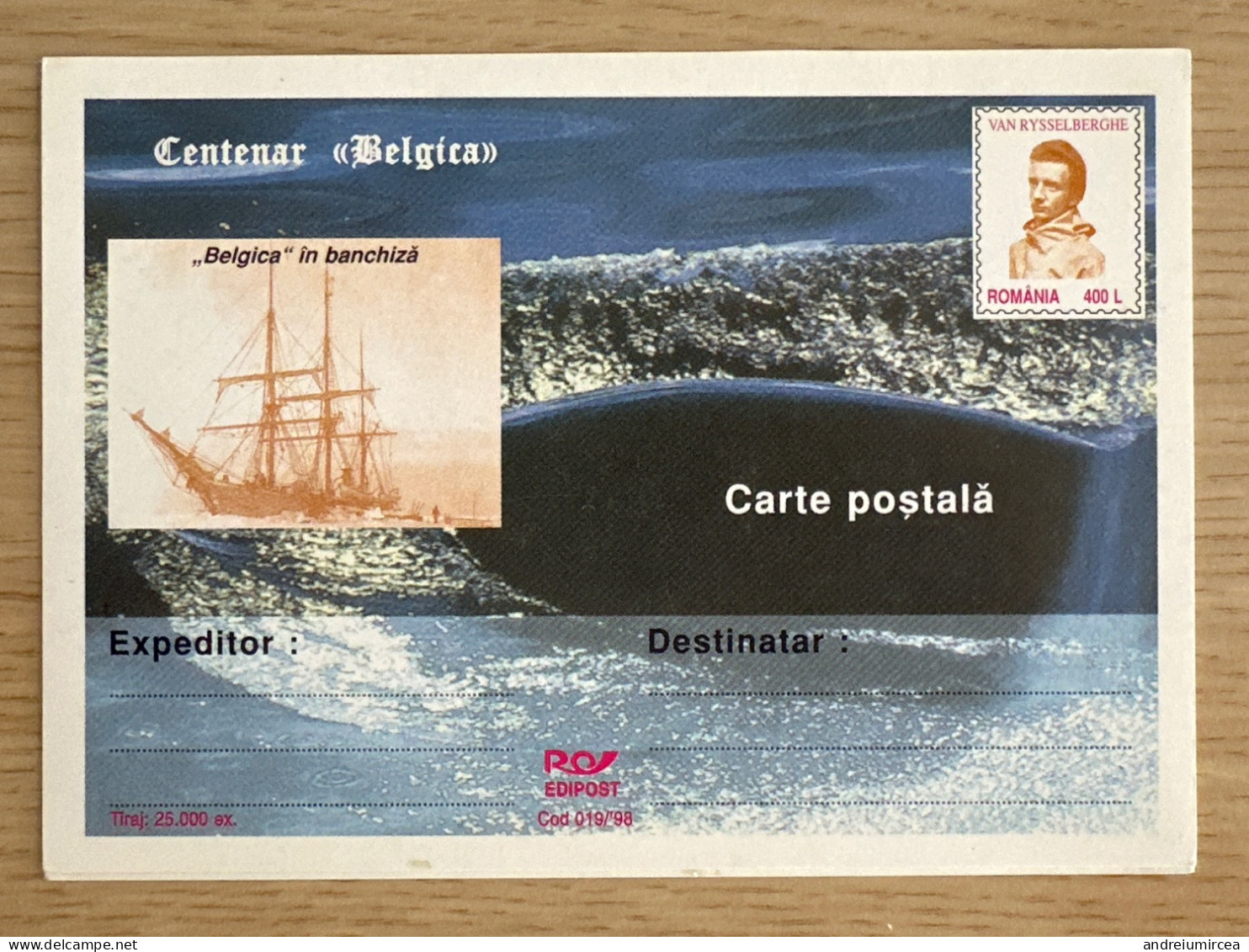 Cod 019/98 Centenar BELGICA VAN RYSSELBERGHE - Interi Postali