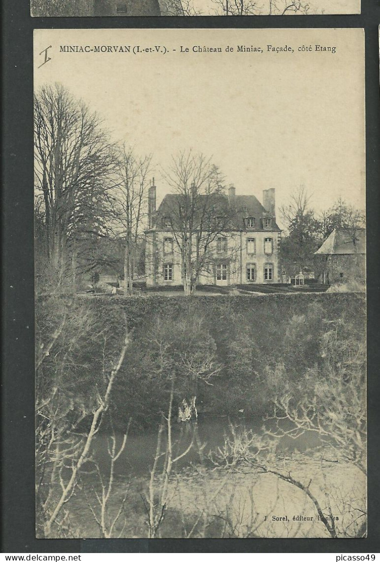 Ille Et Vilaine , Miniac -morvan , Le Chateau De Miniac Façade Coté étang - Andere & Zonder Classificatie