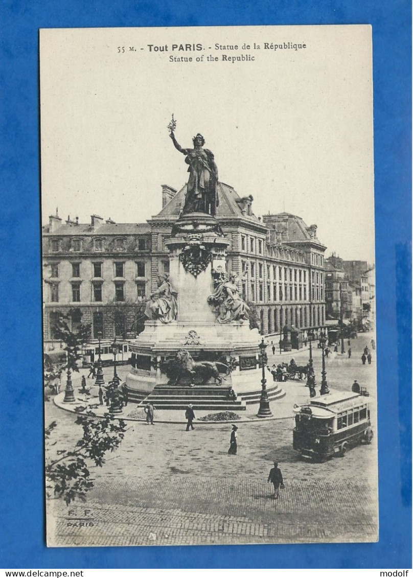 CPA - 75 - Paris - Statue De La République - Animée - Circulée - Markten, Pleinen