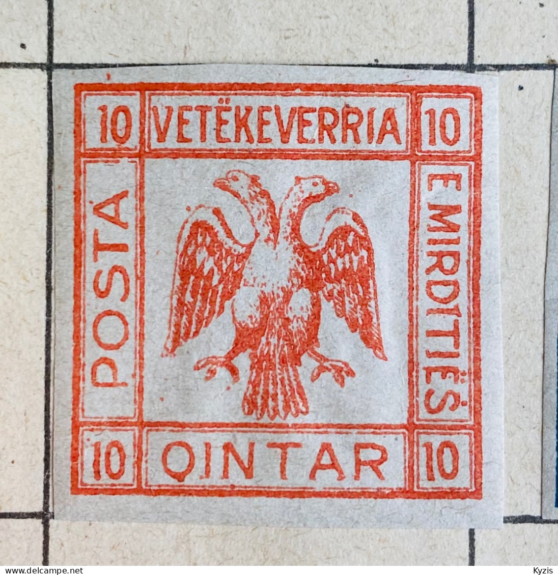 ALBANIE - VARIÉTÉ ( TRÈS RARE) 1921, District De Mirditë, Numéro Local, Timbre 10 Quinta - Albanie
