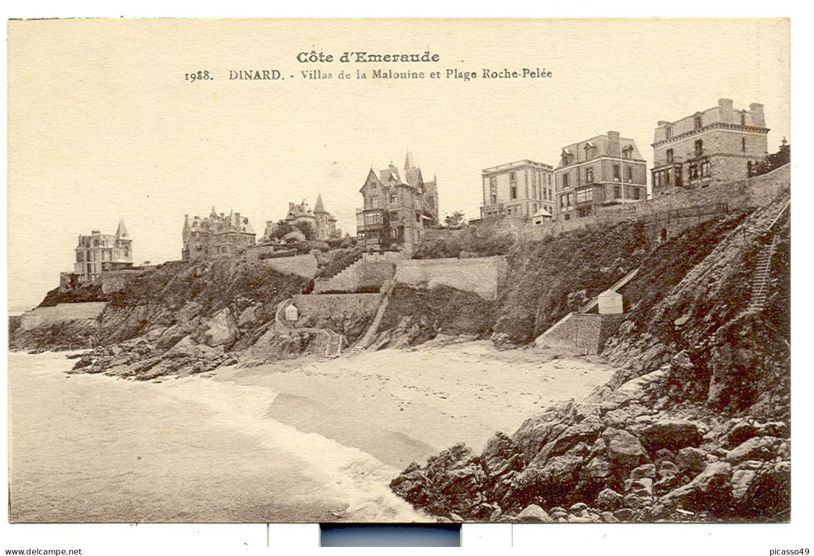 Ille Et Vilaine , Dinard , Cote D'emeraude , Villa De La Malouine Et Plage Roche Pelée - Dinard