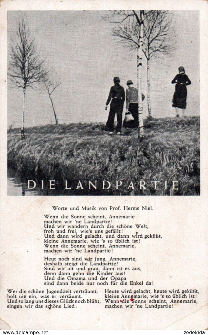 H2231 - Die Landpartie Liedkarte - Herms Niel - Verlag Robert Franke - Musique Et Musiciens