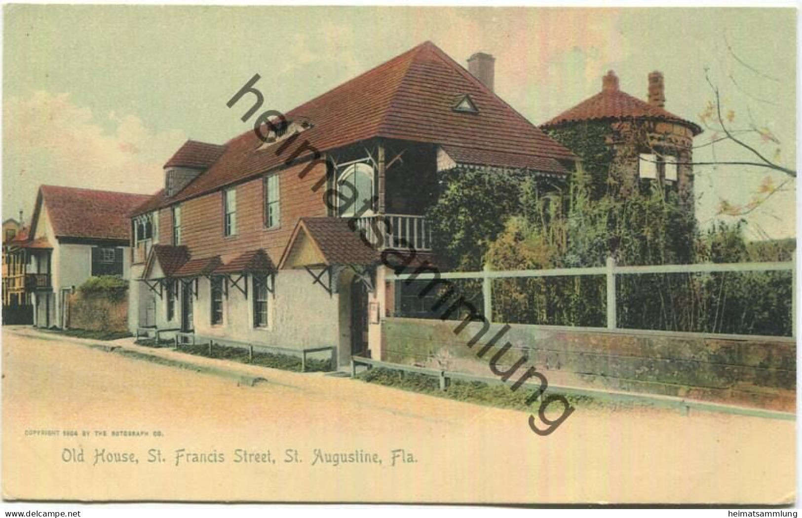 Florida - St. Augustine - Old House - St. Francis Street - Edition The Rotograph Co. N. Y. City 1904 - St Augustine