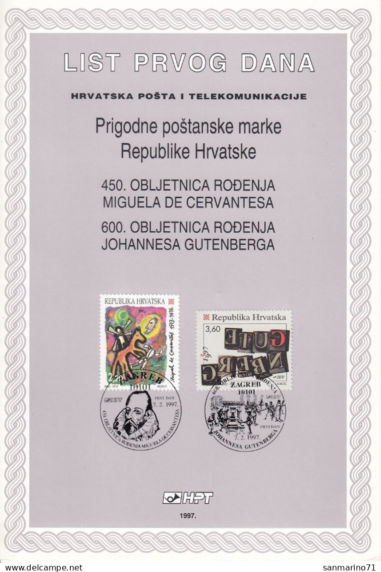 CROATIA First Day Panes 410-411 - Fairy Tales, Popular Stories & Legends