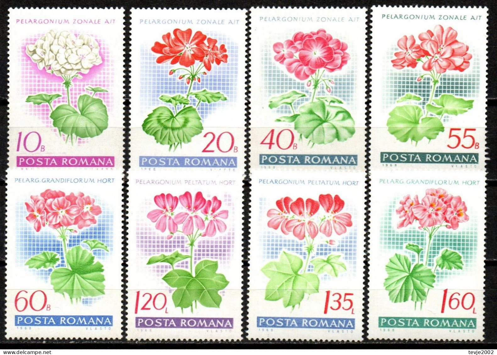 Rumänien Romania 1968 - Mi.Nr. 2686 - 2693 - Postfrisch MNH - Blumen Flowers - Sonstige & Ohne Zuordnung