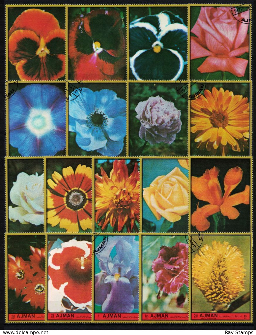 AJMAN 1972 - Flowers / Complete Sets - Adschman