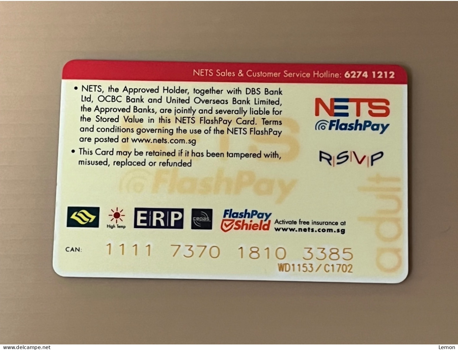 Singapore Nets Flashpay EZ Link Transport Metro Train Subway Card, SMRT 30 Years Gold, Set Of 1 Used Card - Singapur