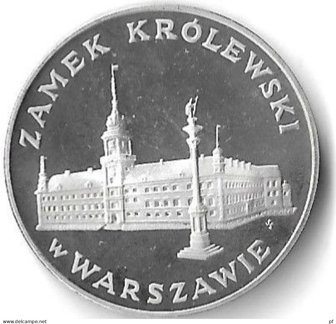 100 Zl  1975 (Ag) Zamek Krolewski Warszawie (Kon.paleis) - Polonia