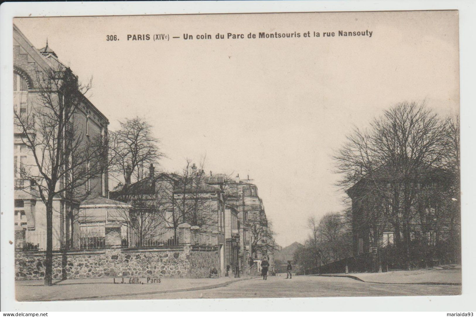 PARIS - SEINE - 14e ARRT - UN COIN DU PARC DE MONTSOURIS ET LA RUE NANSOUTY - Arrondissement: 14