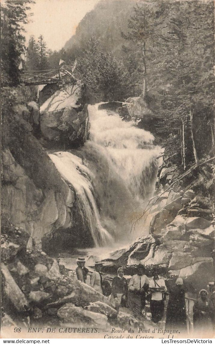 FRANCE - Environs De Cauterets - Route Du Pont D'Espagne - Cascade Du Cerisey - Carte Postale Ancienne - Cauterets