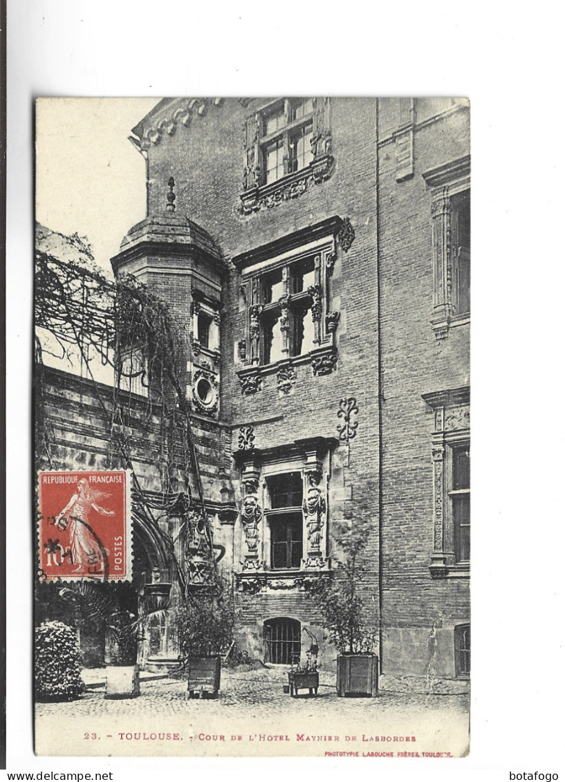 CPA  DPT 31 TOULOUSE , COUR DE L HOTEL  MAYNIER DE LASBORDES En 1915! - Toulouse