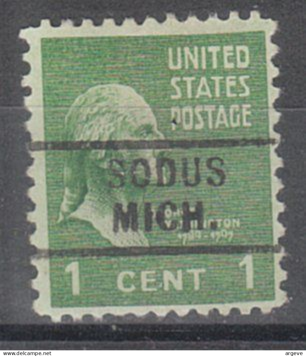 USA Precancel Vorausentwertungen Preo Locals Michigan, Sodus 729 - Precancels