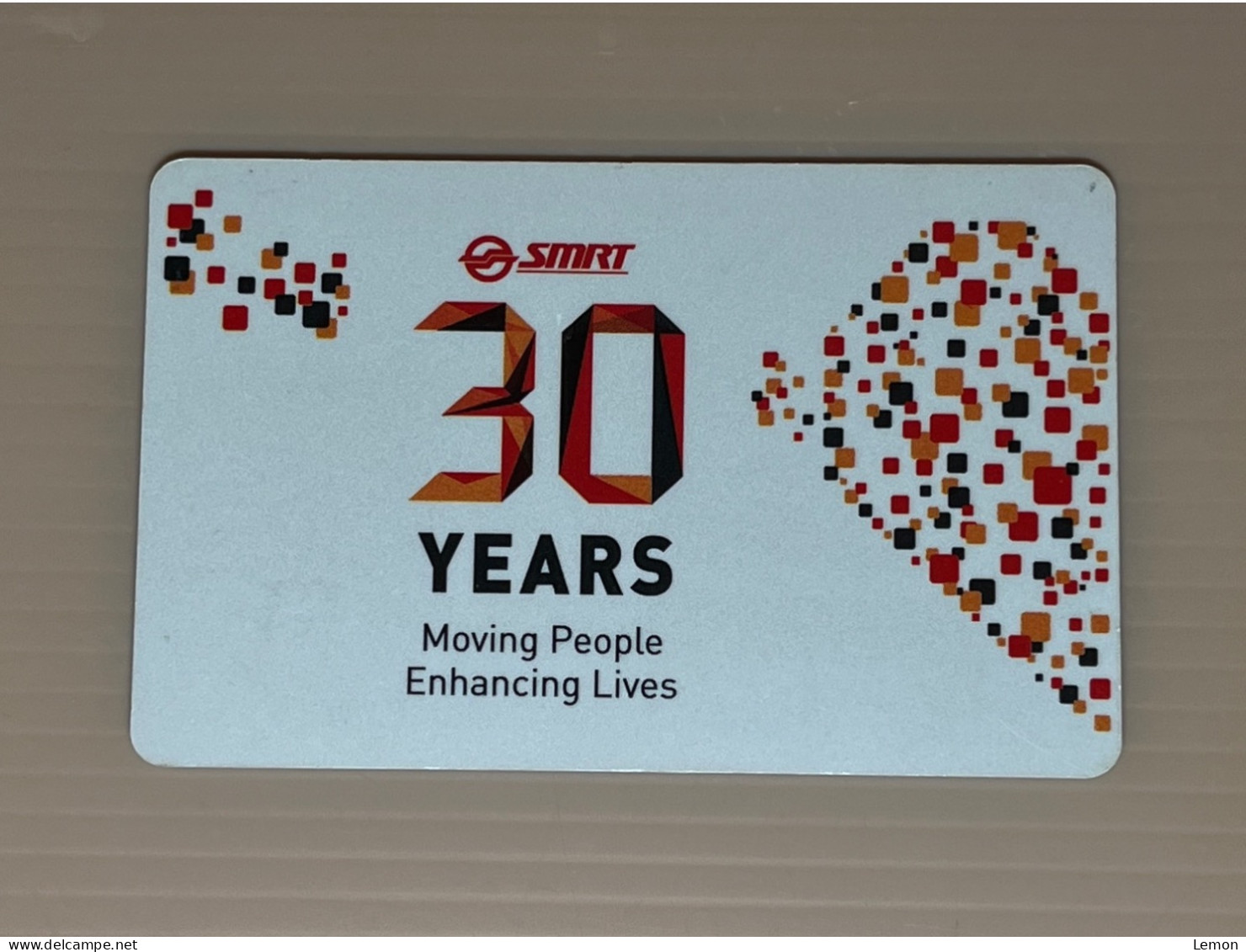 Singapore Nets Flashpay EZ Link Transport Metro Train Subway Card, SMRT 30 Years, Set Of 1 Used Card - Singapore