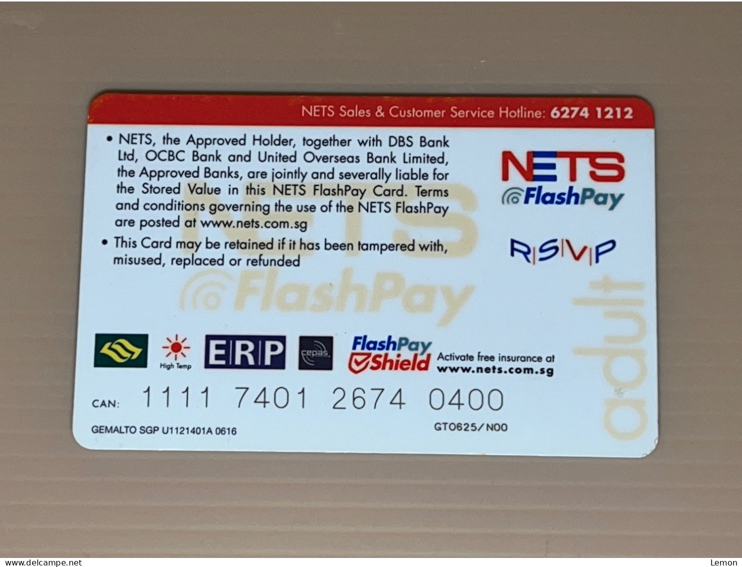 Singapore Nets Flashpay EZ Link Transport Metro Train Subway Card, SMRT 30 Years, Set Of 1 Used Card - Singapore