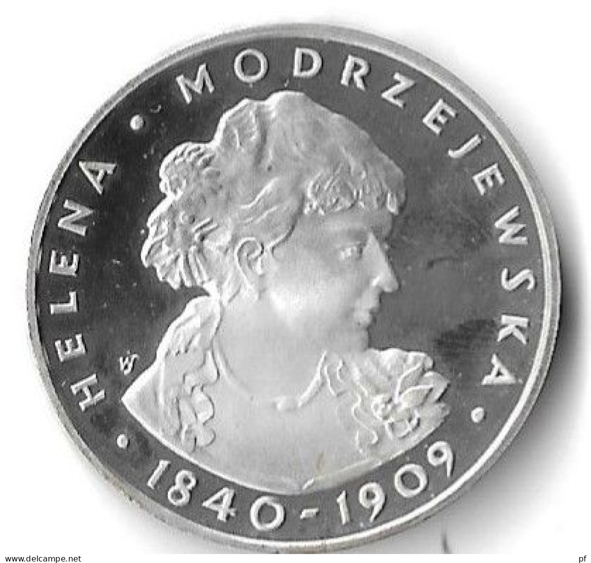 100 Zl  1975 (Ag)  Helena Modrzejewska 1840-1909 - Polen