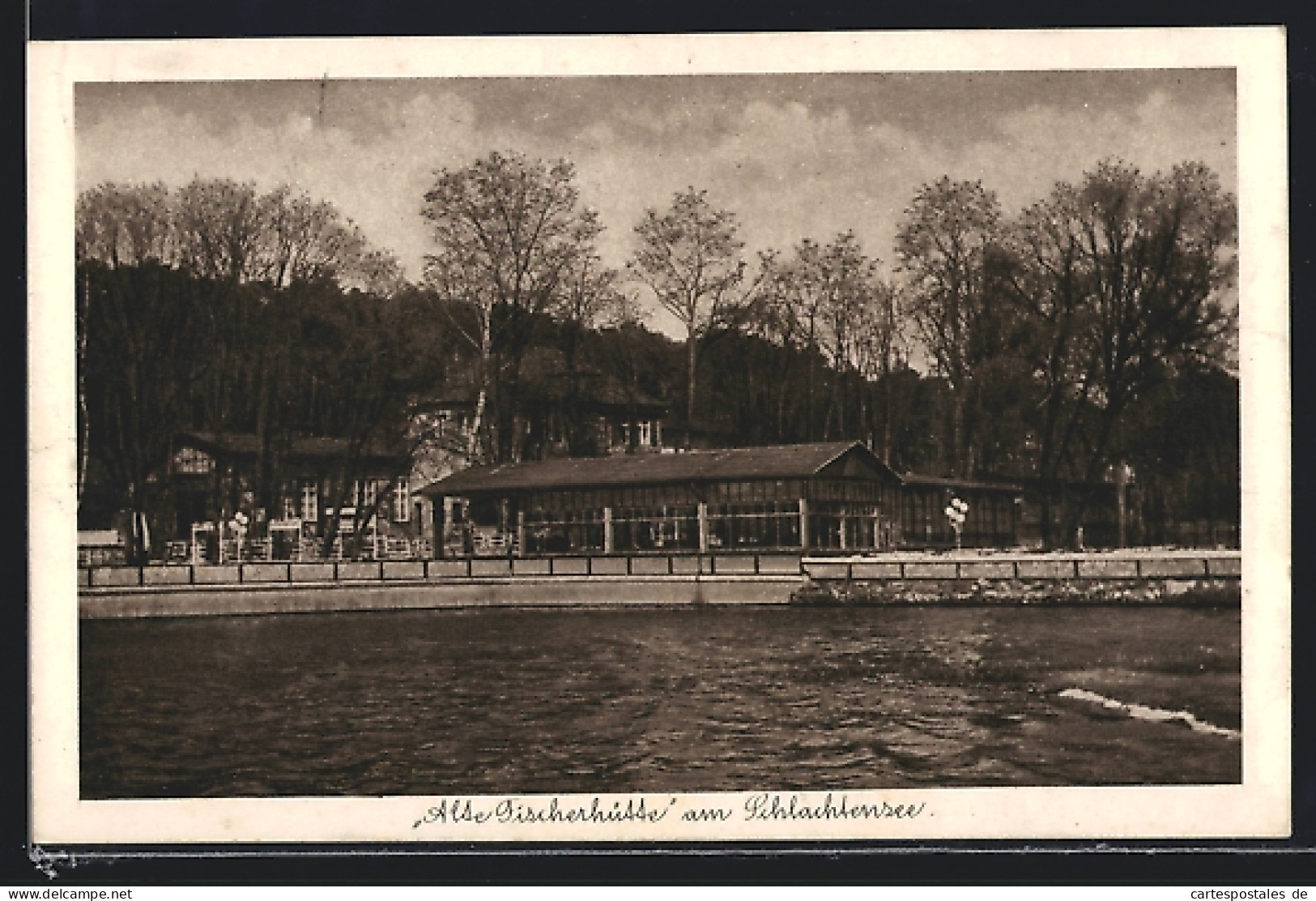 AK Berlin-Zehlendorf, Gasthaus Alte Fischerhütte Am Schlachtensee Walter Meinecke  - Zehlendorf