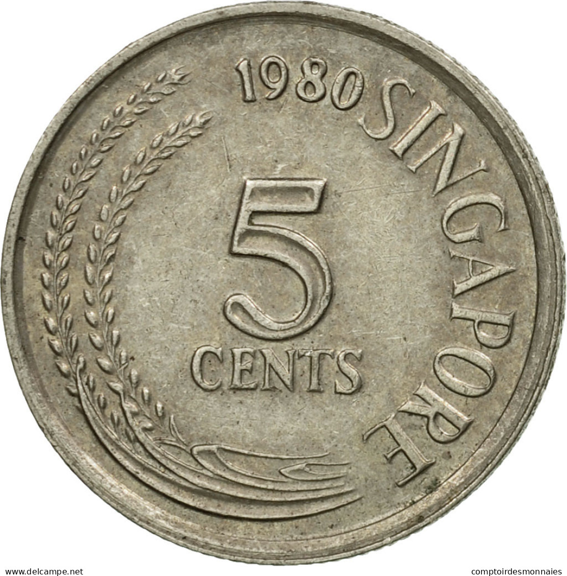 Monnaie, Singapour, 5 Cents, 1980, Singapore Mint, TTB, Copper-nickel, KM:2 - Singapur