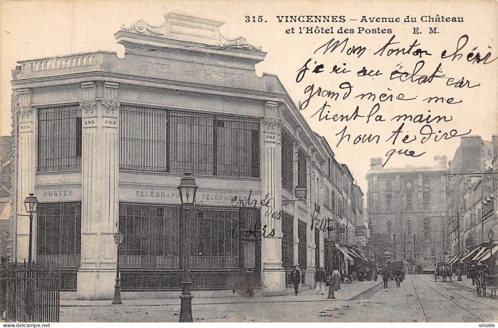 P-24-Mi-Is-1817 : VINCENNES. AVENUE DU CHATEAU ET POSTE - Vincennes