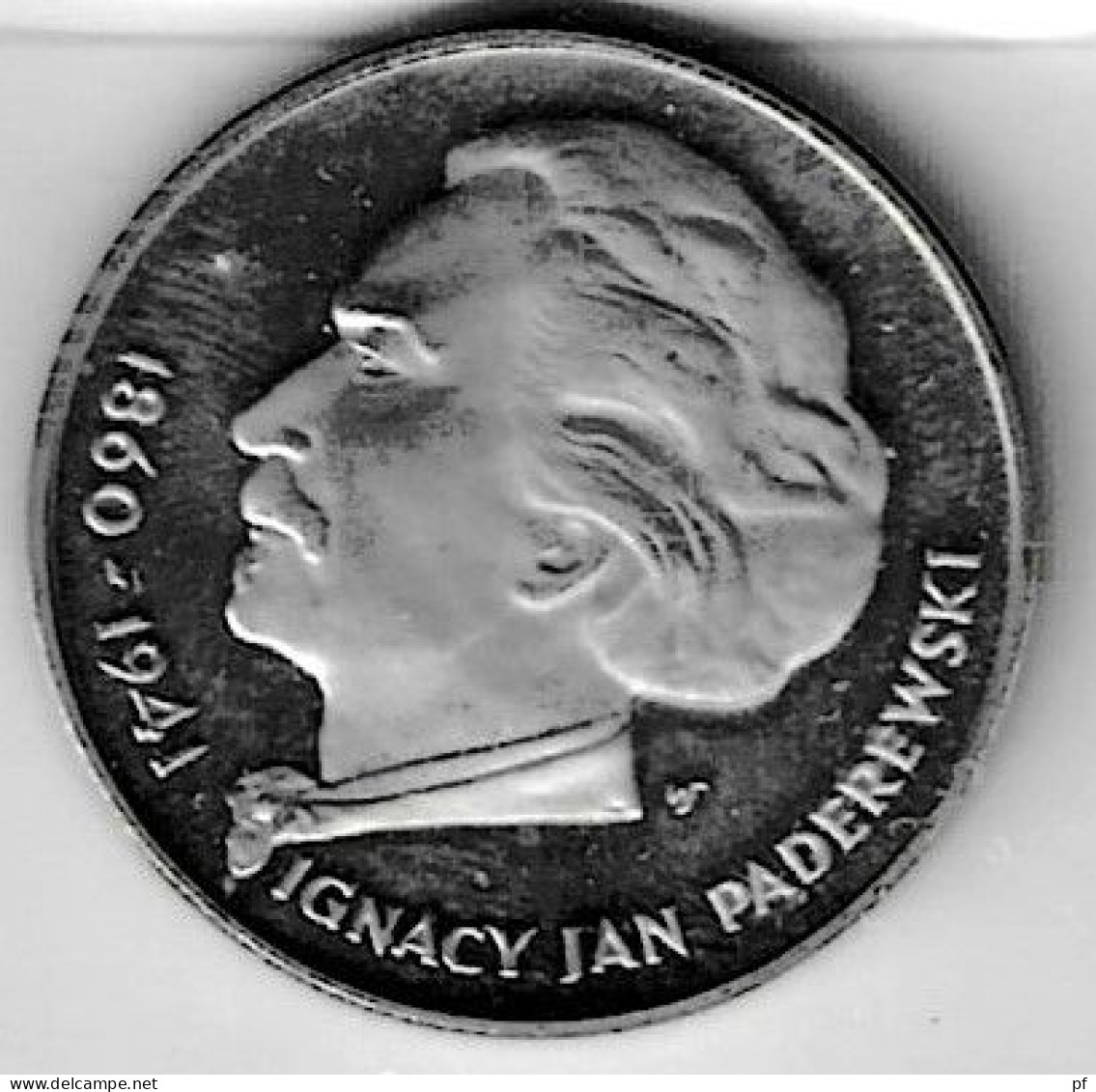 100 Zl  1975 (Ag)  Ignacy Jan Paderewski 1860-1941 - Polonia