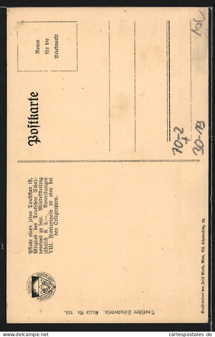 AK Deutscher Schulverein Nr. 825: Weg Mit Den Fremdwörtern!..., Zitat Karl Lustig  - War 1914-18