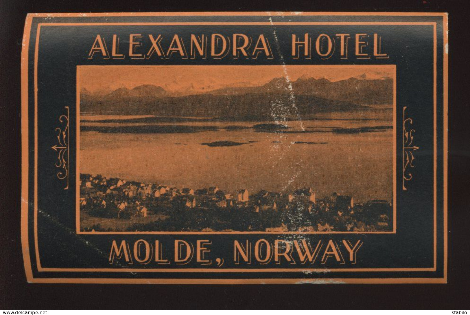 ETIQUETTE D'HOTEL - NORVEGE - MOLDE - ALEXANDRA HOTEL - Reclame