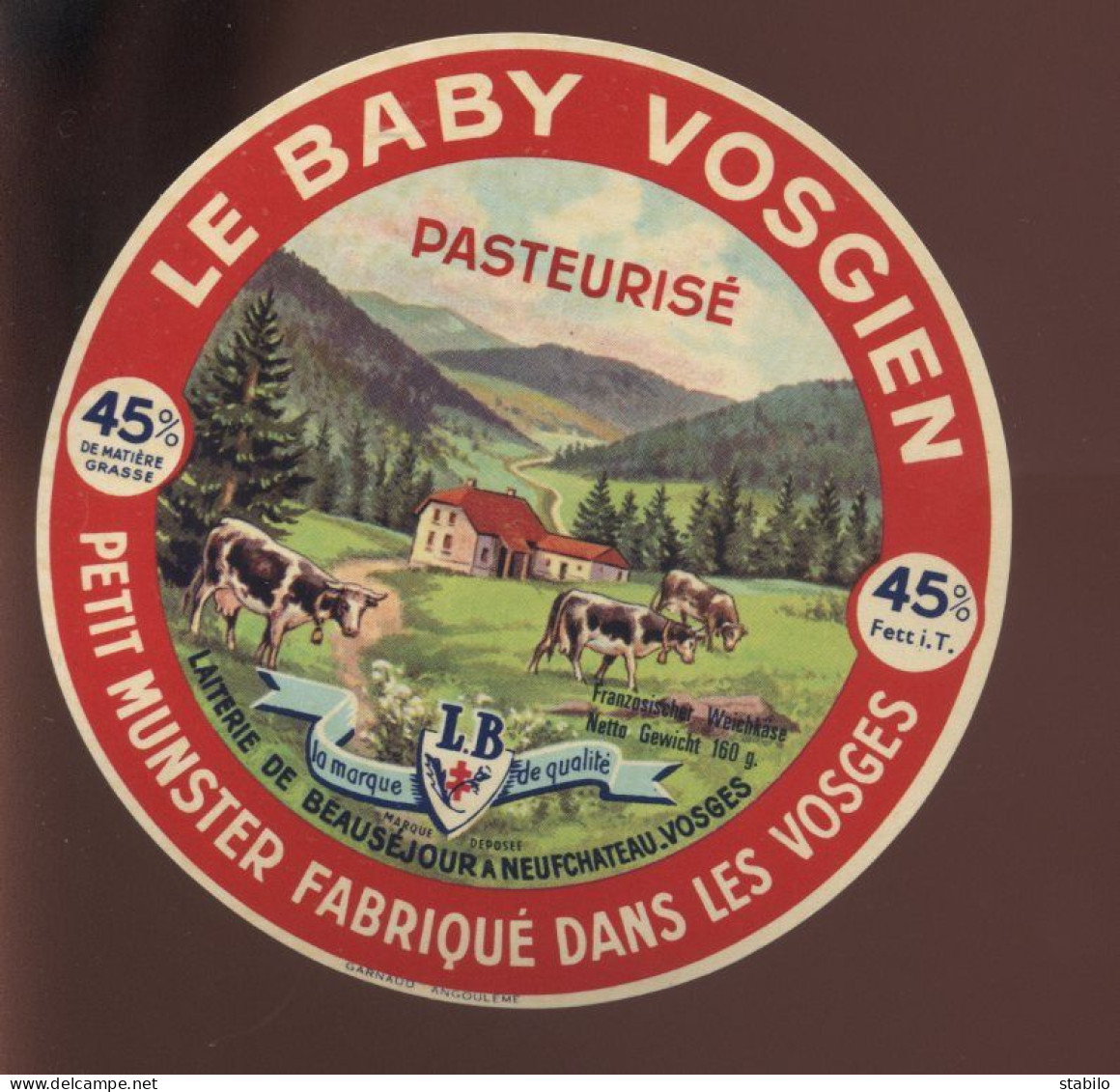 ETIQUETTE DE FROMAGE - PETIT MUNSTER BABY VOSGIEN - LAITERIE DE BEAUSEJOUR, NEUFCHATEAU (VOSGES) - Kaas