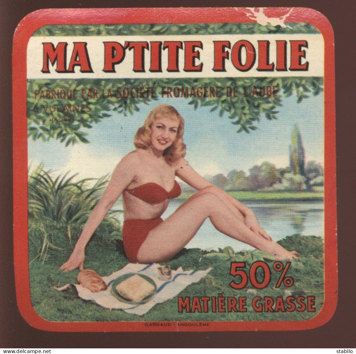 ETIQUETTE DE FROMAGE - MA P'TITE FOLIE - FABRIQUE PAR LA SOCIETE FROMAGERE DE L'AUBE A VULAINES (AUBE) - Kaas