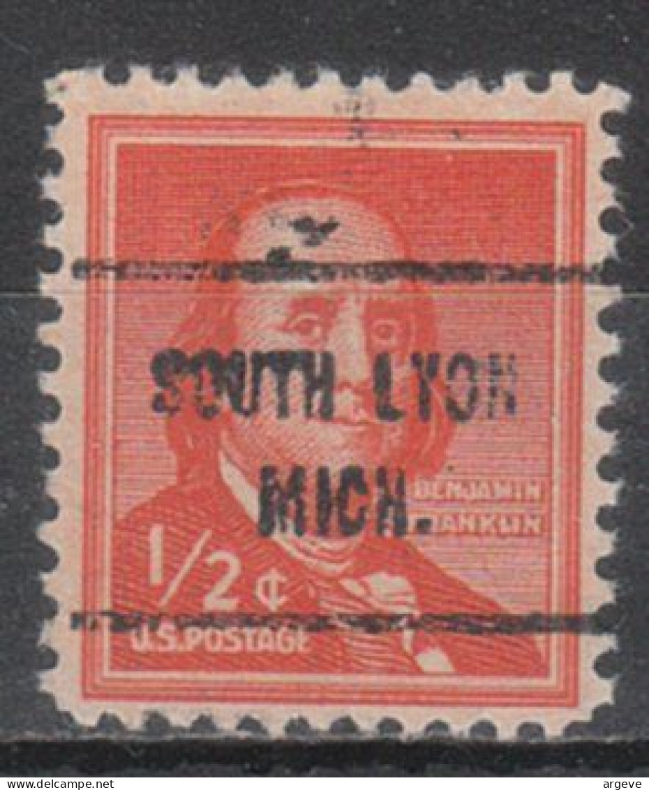 USA Precancel Vorausentwertungen Preo Locals Michigan, South Lyons 713 - Precancels