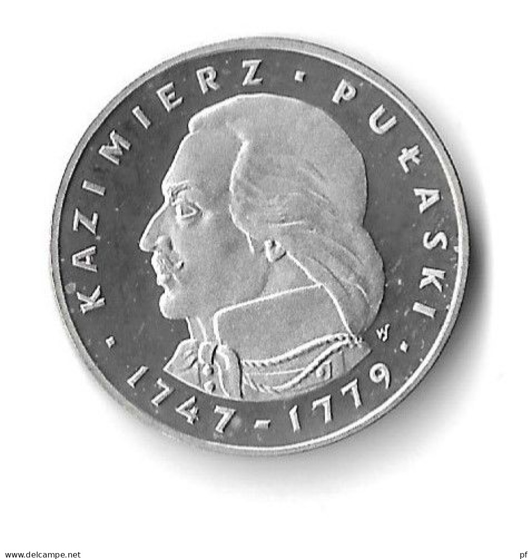 100 Zl  1976 (Ag)  1976 Kazimierz Pulaski 1747-1779 - Pologne