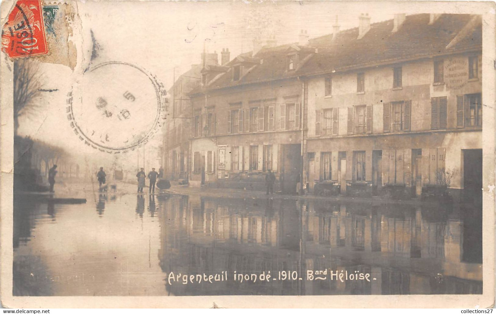 95-ARGENTEUIL- CARTE-PHOTO- INONDE 1910 - BLD HELOÏSE - Argenteuil
