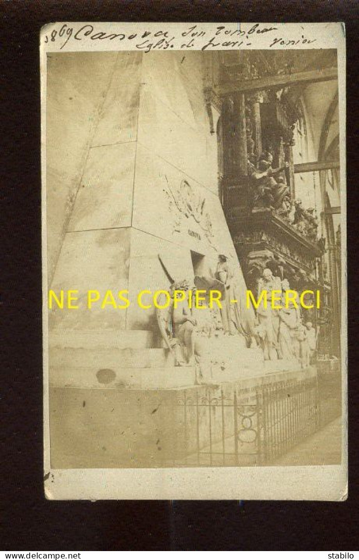 ITALIE - VENISE - 1869 - MONUMENT DE L'EGLISE - FORMAT 10.5 X 6.5 CM - Places