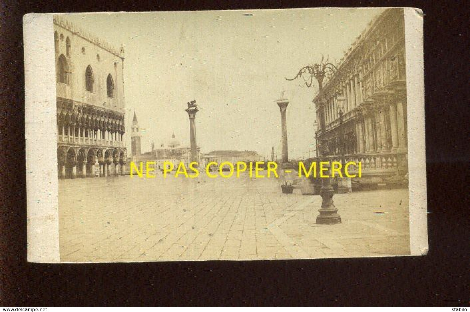 ITALIE - VENISE - 1869 - LA PLACE - FORMAT 10.5 X 6.5 CM - Lugares