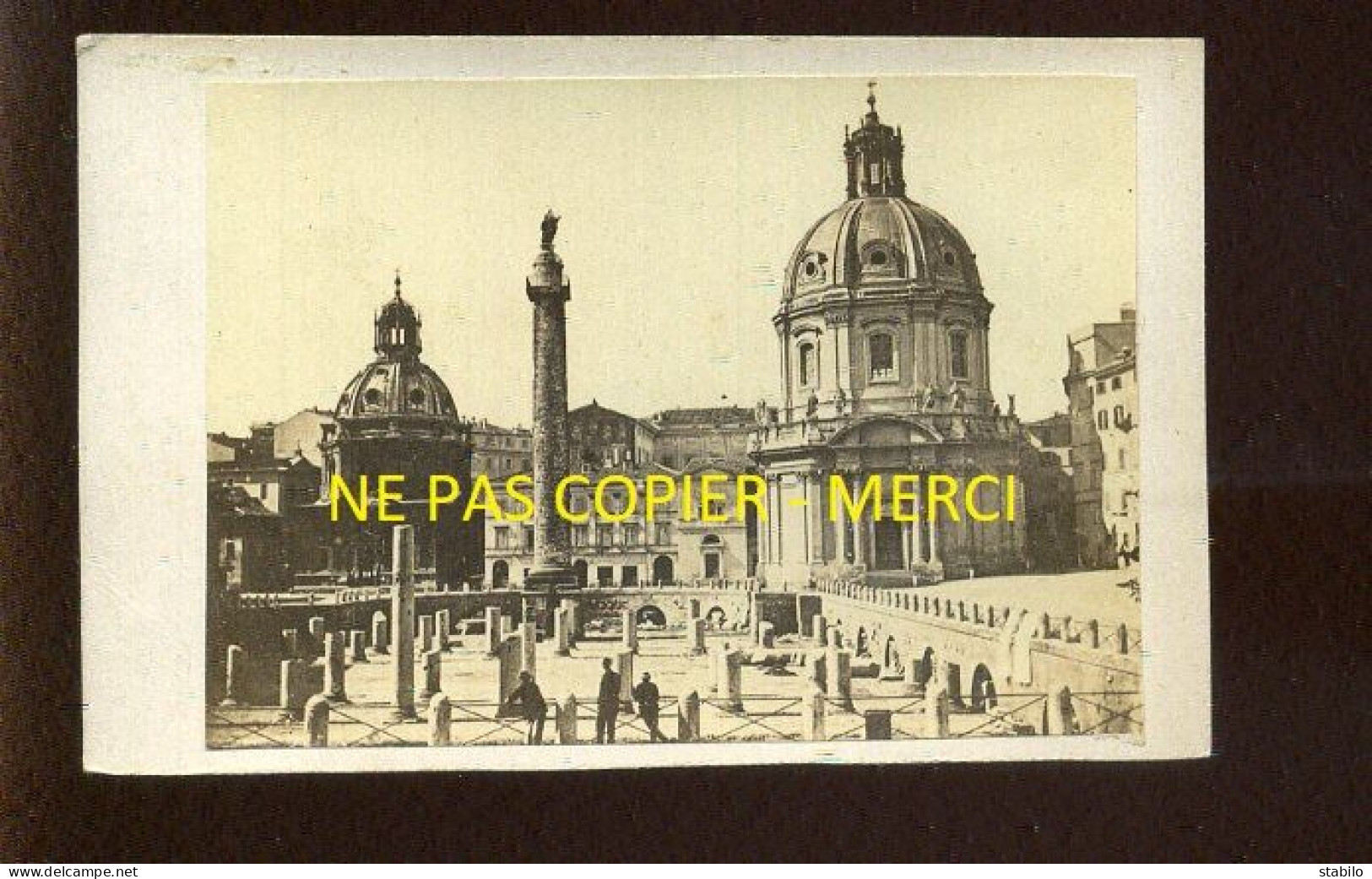 ITALIE - ROME - 1869 - COLONNE TRAJANE - FORMAT 9.5 X 6 CM - Places