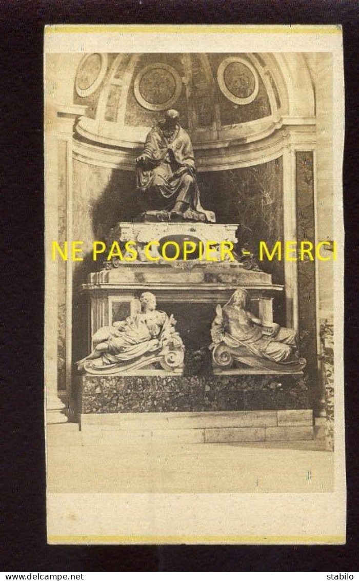 ITALIE - ROME - 1869 - ST-PIERRE - MAUSOLEE DE PAUL III - FORMAT 10.5 X 6 CM - Orte