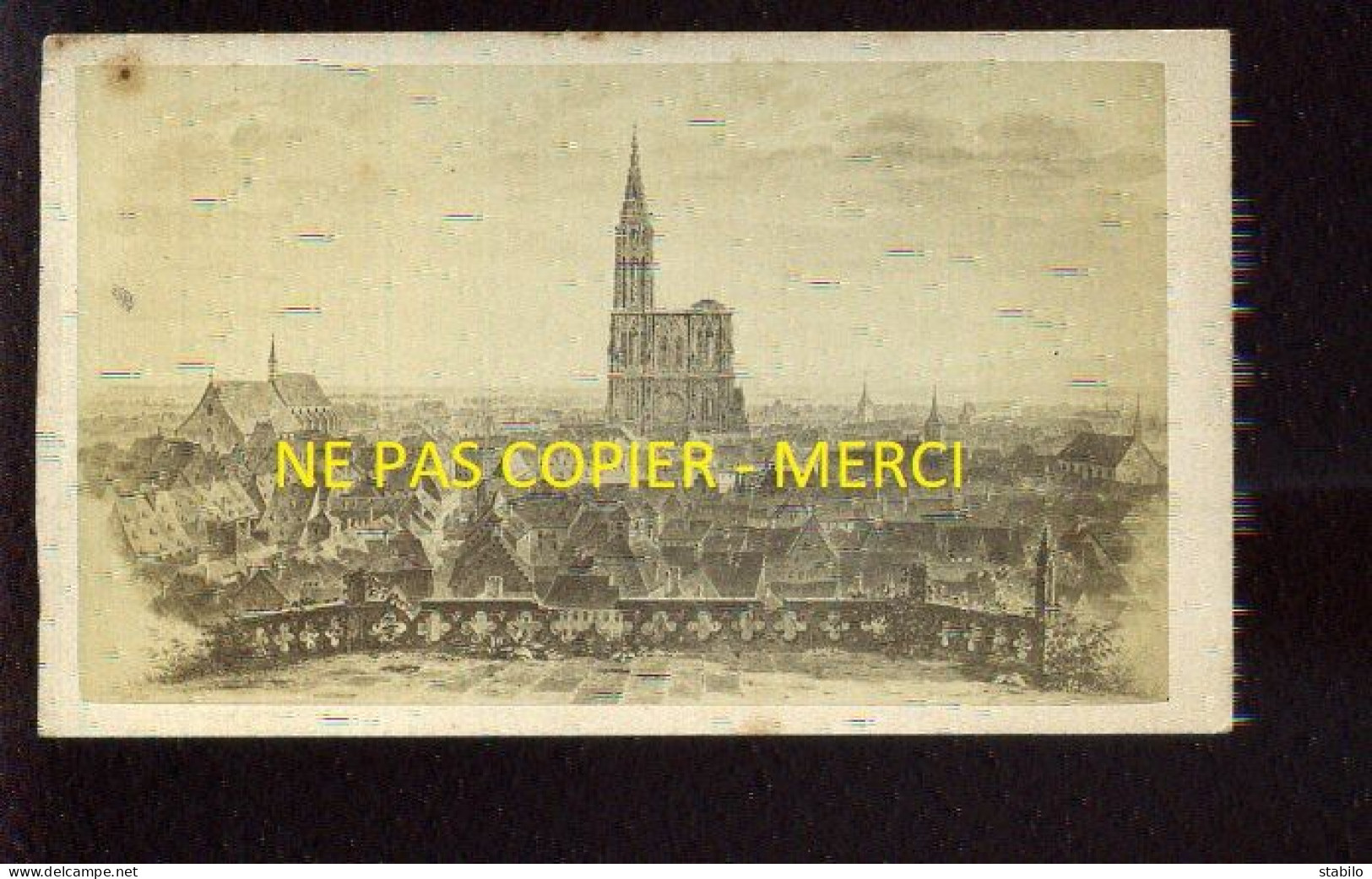 STRASBOURG (BAS-RHIN) - LA CATHEDRALE EN 1866 - FORMAT 10.3 X 6 CM - Lieux