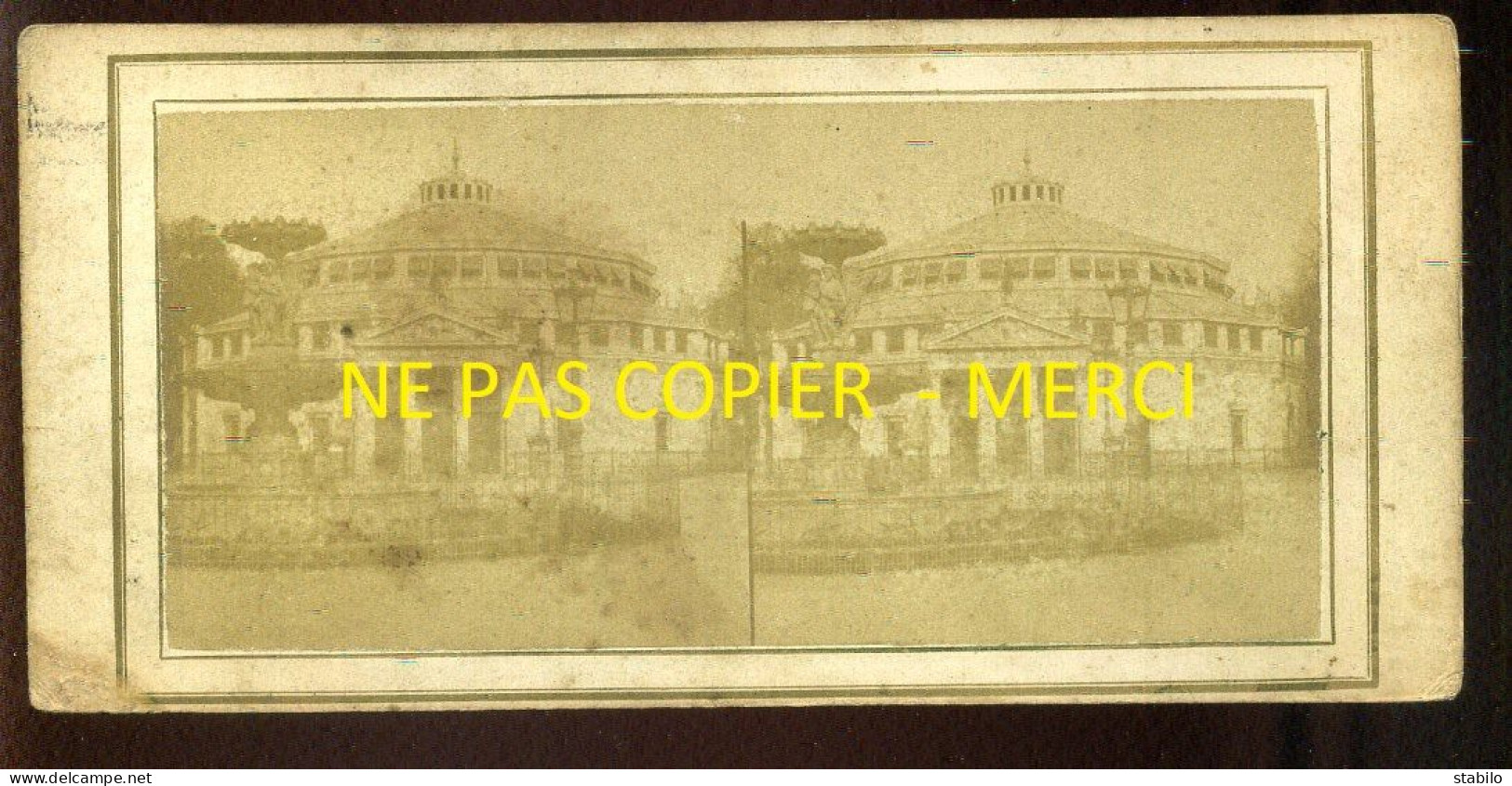 PHOTO STEREO - PARIS - LE CIRQUE - FORMAT 17 X 8.5 CM  - Stereo-Photographie