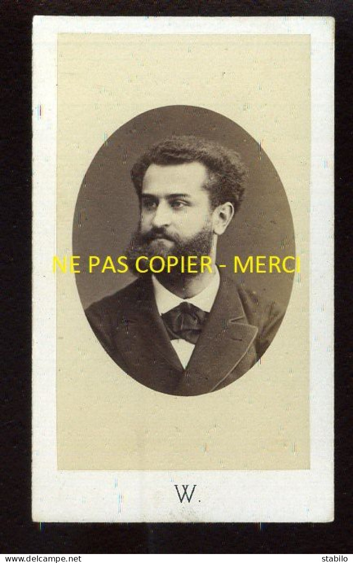 PERSONNAGE - PHOTOGRAPHIE WALERY, 14 BOULEVARD DU MUSEE MARSEILLE - FORMAT CDV - Personnes Anonymes