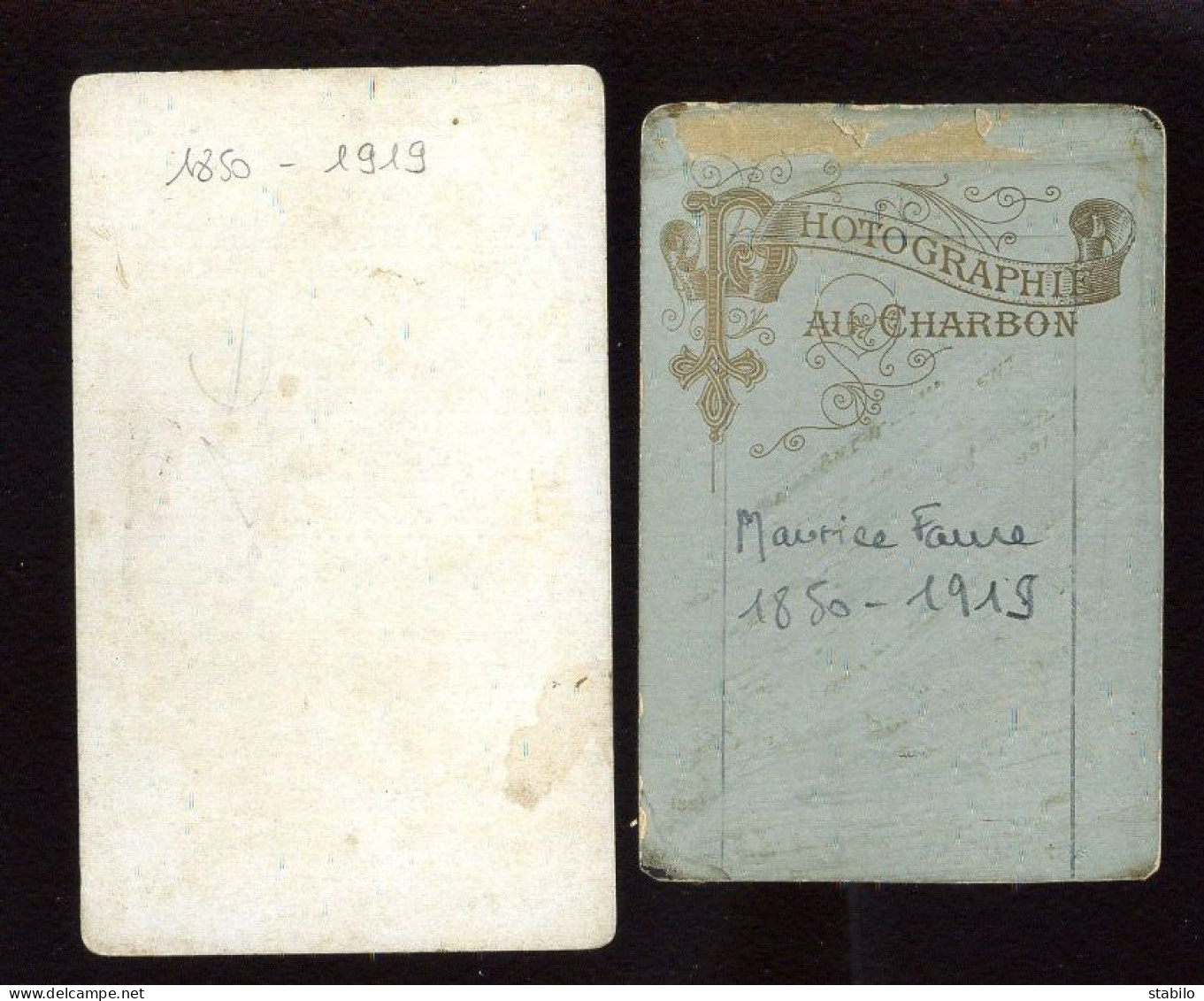 MAURICE-LOUIS FAURE (1850-1919) - HOMME POLITIQUE, MAJORAL DU FELIBRIGE (VOIR DESCRIPTION) - 2 PHOTOS FORMAT CDV - Identifizierten Personen